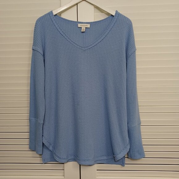 Vintage America Blue Waffle Knit‎ Thermal Tee Medium - Picture 5 of 9